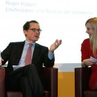 Roger Köppel con Miriam Rickli